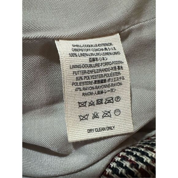 Free People Chess Blazer Garnet Linen Long Sleeve Single Button Closure Small - Picture 8 of 11